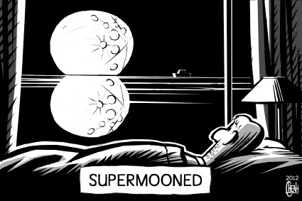 Cartoon: Supermoon (medium) by sinann tagged supermoon