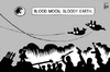 Cartoon: Blood moon (small) by sinann tagged blood,moon,earth,bloody,war,fighting