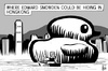 Cartoon: Edward Snowden (small) by sinann tagged edward,snowden,hongkong,surveillance,nsa,hiding