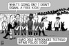 Cartoon: Euro 2012 (small) by sinann tagged euro,2012,police,dogs,free,kick,testicle,biting