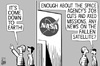 Cartoon: Fallen satellite (small) by sinann tagged nasa,satellite,fallen,down,earth