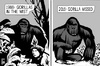 Cartoon: Harambe the gorilla (small) by sinann tagged gorilla,harambe,mist,missed,death,killed