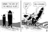 Cartoon: Hawaii missile alert (small) by sinann tagged hawaii,missile,alert,kahuna