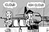 Cartoon: ICloud and ash cloud (small) by sinann tagged icloud,ash,cloud