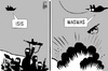 Cartoon: ISIS was (small) by sinann tagged isis,bomb,air,raid
