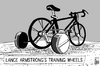 Cartoon: Lance Armstrong (small) by sinann tagged lance armstrong steroids training wheels bicycle