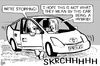 Cartoon: Toyota hybrid Prius (small) by sinann tagged toyota,prius,brakes,hybrid