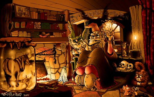 Cartoon: wizard fun (medium) by cartuneman tagged illustrators,work