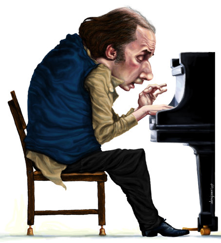 Cartoon: GLENN GOULD (medium) by ALEX gb tagged glenn,gould