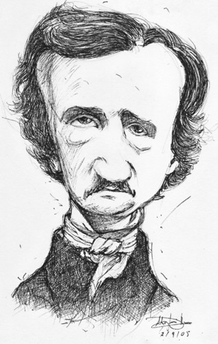 Cartoon: MR. POE (medium) by ALEX gb tagged edgar,allan,poe