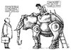 Cartoon: ELEPHANT (small) by ALEX gb tagged elephant,mechanical,unusual,crisis,questions,mind