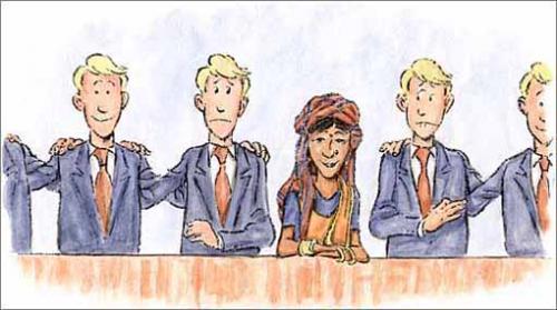 Cartoon: In the boardroom (medium) by Ingemar tagged equality,men,women,
