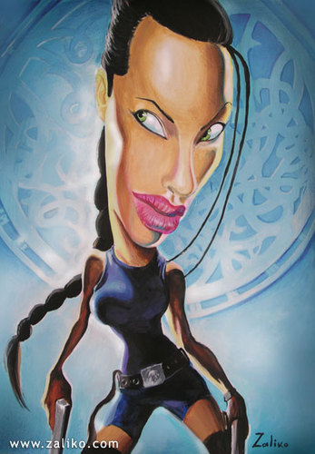 Cartoon: Angelina Jolie (medium) by zaliko tagged angelina,jolie