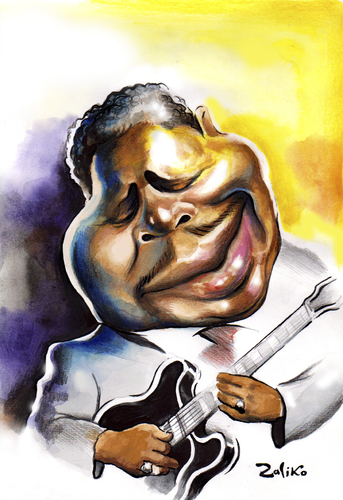 Cartoon: BB King (medium) by zaliko tagged bb,king