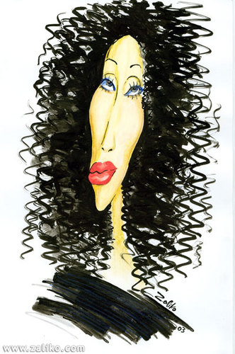 Cartoon: cher (medium) by zaliko tagged cher