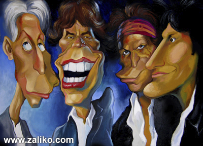 Rolling Stones By zaliko | Famous People Cartoon | TOONPOOL