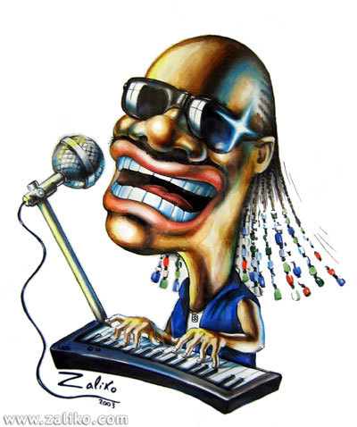 Cartoon: Stevie Wonder (medium) by zaliko tagged stevie,wonder,caricature