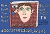 Cartoon: Facebook Wall Poke (small) by laughzilla tagged mark zuckerberg facebook face book wall poke caricature cartoon comic webcomic editorial frivolous lawsuits