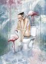 Cartoon: Flamingo (small) by taravat niki tagged sadness,flamingo,girl,love,lonelyness
