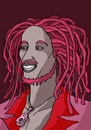 Cartoon: BOB MARLEY (small) by MERT_GURKAN tagged famous,singer,musician,jamaica,portrait,caricature