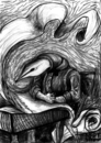 Cartoon: WRITING (small) by MERT_GURKAN tagged writing,writer,caricature