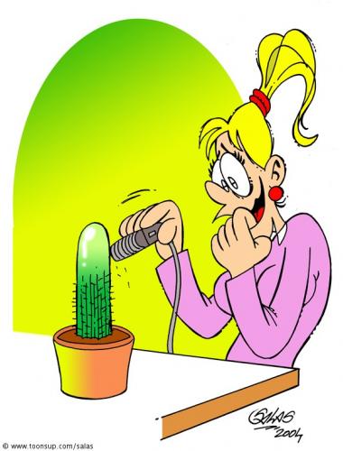 Cartoon: Cactus (medium) by Salas tagged cactus,razor,libido,girl