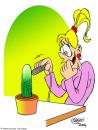 Cartoon: Cactus (small) by Salas tagged cactus razor sex libido girl