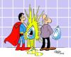 Cartoon: Superman (small) by Salas tagged superman,toilet,