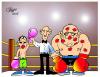 Cartoon: The winner (small) by Salas tagged boxing,winner,sport,gay,kiss,