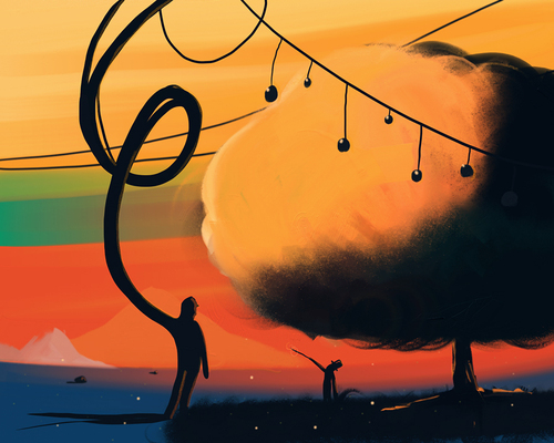 Cartoon: Magintree (medium) by meshall tagged surrealism
