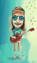 Cartoon: Hippie (small) by meshall tagged hippie