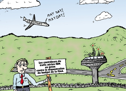 Cartoon: 1er Mai et la FAA comique (medium) by BinaryOptions tagged usa,politique,finances,budget,sequestration,faa,trading,binaire,option,binaires,options,optionsclick,affaires,webcomic,comique,cariacture,editorial,actualites,nouvelles,infos,news