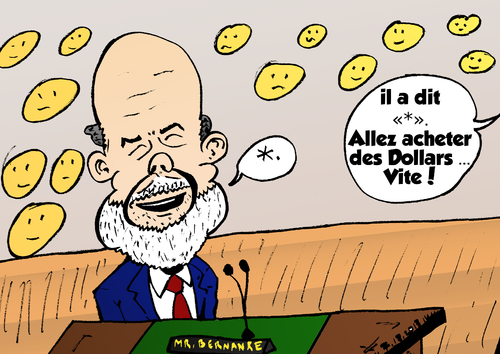 Cartoon: Ben Bernanke parler (medium) by BinaryOptions tagged bernanke,president,fed,politique,option,options,binaires,monetaires,federal,trade,investir,argent,optionsclick,caricature,nouvelles,affaires,politiques,economique,editorials,actualites,infos,news