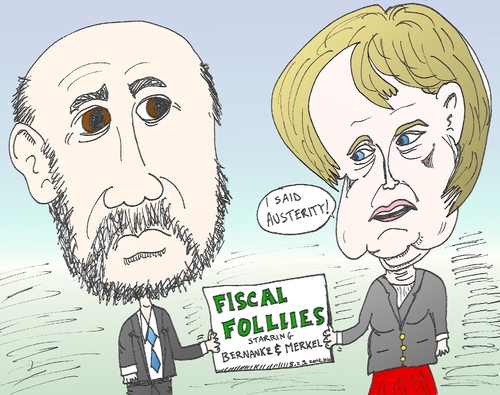 Cartoon: Bernanke Merkel caricature (medium) by BinaryOptions tagged ben,bernanke,angela,merkel,caricature,comic,illustration,parody,satire,cartoon,editorial,political,portrait,fiscal,financial,follies,business,economic,binary,option,options,trader,trading,investor,investing,austerity,interest,rates,tug,optionsclick,news