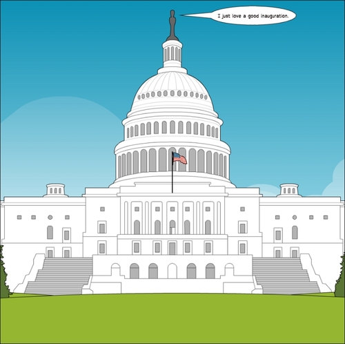 Cartoon: Capitol Thoughts cartoon (medium) by BinaryOptions tagged binary,option,options,trade,trader,trading,optionsclick,capitol,washington,politics,political,inauguration,financial,economic,america,editorial,news,cartoon,webcomic