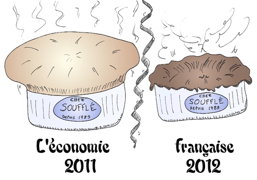 Cartoon: Economie de France 2011 - 2012 (medium) by BinaryOptions tagged option,binaire,options,binaires,optionsclick,trader,trading,tradez,caricature,dessin,comique,economique,economie,france,francaise,francais,recession,finance,implosion,souffle