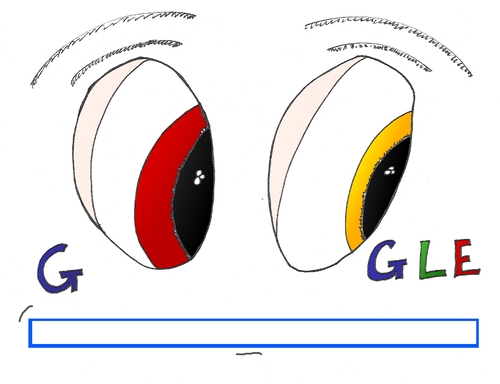 Cartoon: Google eyed caricature (medium) by BinaryOptions tagged google,caricature,binary,options,option,trading,trader,binaire,binaires,eyes,yeux,optionsclick