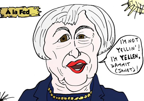 Cartoon: Janet YELLEN parodie comique (medium) by BinaryOptions tagged janet,yellen,chef,fed,president,candidat,presidente,reserve,federale,politique,monetaire,option,binaire,trader,options,binaires,investir,argent,financier,optionsclick,caricature,nouvelles,infos,news,actualites,affaires,politiques