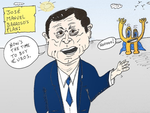 Cartoon: Jose Manuel Barroso caricature (medium) by BinaryOptions tagged jose,manuel,barroso,international,euroman,euro,europe,european,commission,money,monetary,eur,currency,debt,fund,forex,political,policy,caricature,editorial,business,comic,cartoon,optionsclick,binary,options,trader,option,trading,trade,financial,news