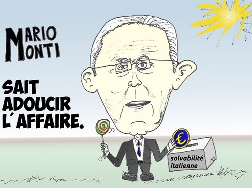 Cartoon: Mario Monti caricature (medium) by BinaryOptions tagged mario,monti,caricature,editoriale,affaires,financieres,comique,dessin,anime,binaire,optionsclick,options,trader,trading,option,commerciale,italie,italien,economie,dette,finances,parodie,satire,nouvelles,economiques