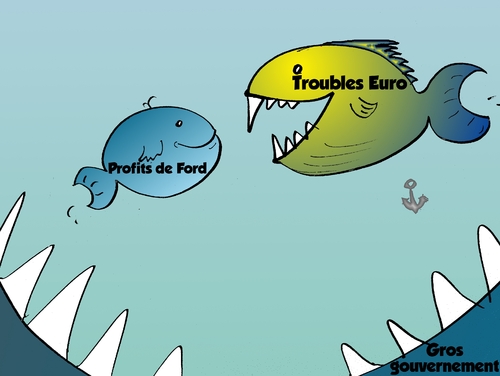 Cartoon: Poissons de Ford comique (medium) by BinaryOptions tagged optionsclick,option,binaire,options,binaires,trading,trader,bien,biens,profit,troubles,euro,gouvernement,ford,news,infos,nouvelles,actualites,caricature,comique,webcomic,finances,affaires,entreprise,poisson,poissons