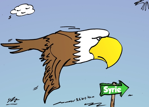 Cartoon: Pygargue vers la Syrie comique (medium) by BinaryOptions tagged syrie,adm,pygargue,aigle,usa,economique,oiseau,puissance,investisseur,trading,option,binaire,negocier,options,investissement,finances,argent,optionsclick,caricature,comic,comique,nouvelles,affaires,politiques,infos,news,actualites