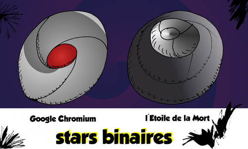 Cartoon: Stars Binaires (medium) by BinaryOptions tagged star,etoiles,mort,chromium,google,caricature,comique,news,infos,nouvelles,actualites,optionsclick,affaires,compagnies,corporations,image