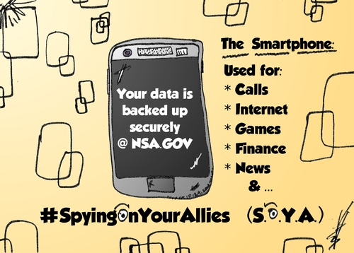 Cartoon: Your Smartphone Backup at NSA (medium) by BinaryOptions tagged nsa,national,security,agency,spying,espionage,surveillance,smartphone,data,backup,caricature,webcomic,cartoon,comic,binary,option,options,trade,trading,optionsclick,political,editorial,news,satire