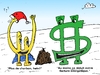 Cartoon: Bucky Euroman et charbon de Noel (small) by BinaryOptions tagged financier,boursier,options,binaires,option,tradez,trader,trading,euroman,eur,usd,bucky,dollar,cadeau,noel,bande,dessinee,editoriale,charbon,webcomic,comique,caricature,optionsclick,satire