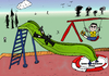 Cartoon: Comic of the Sliding Yen Value (small) by BinaryOptions tagged optionsclick,binary,option,options,trade,trader,trading,japan,japanese,yen,jpy,forex,currency,money,value,descent,falling,sliding,descending,cartoon,comic,webcomic,caricature,financial,editorial