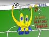 Cartoon: Euro 2012 Debtors Finale (small) by BinaryOptions tagged binary,option,options,trading,euro,uefa,football,2012,championship,final,italy,spain,satire,economy,business,caricature