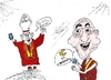 Cartoon: Holy Tweets cartoon (small) by BinaryOptions tagged pope,benedict,dalai,lama,twitter,tweet,tweets,caricature,financial,editorial,business,comic,cartoon,optionsclick,binary,options,trader,option,trading,trade,news