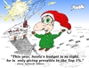 Cartoon: Santa Claus top 1 percent comic (small) by BinaryOptions tagged binary,options,option,trade,trader,trading,optionsclick,santa,claus,elf,top,christmas,gifts,caricature,cartoon,editorial,business,financial,economy,parody