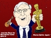 Cartoon: Warren Buffet and his Oscar (small) by BinaryOptions tagged warren,buffet,optionsclick,oscar,best,actor,caricature,comic,webcomic,news,finances,market,trader,investor,trading,investing